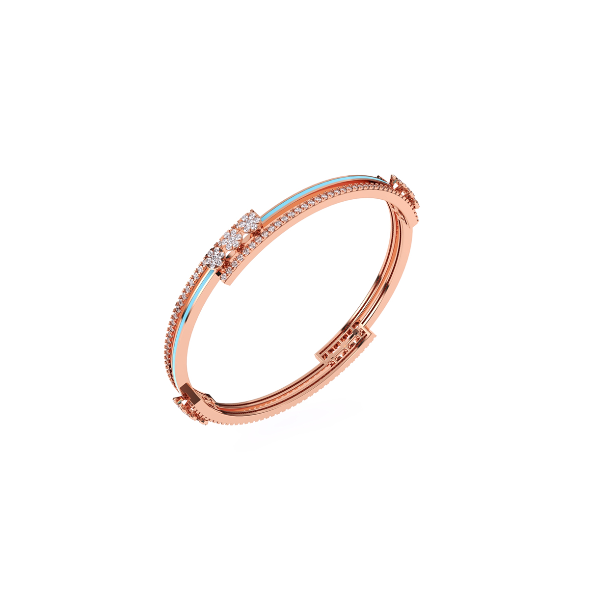 Amazing Round Diamond Bangle Bracelet